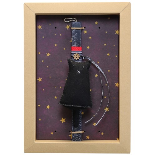 Χειροποίητα Είδη Easter Candle Felt standing black cat - Ernie LA23036A 5212023247545