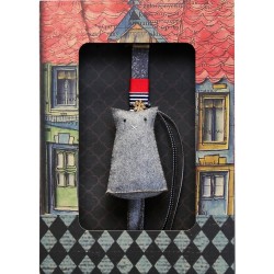 Χειροποίητα Είδη Easter Candle Felt standing grey cat-Gordon LA23036B 5212023247552