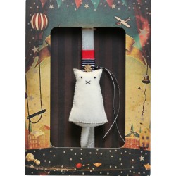 Χειροποίητα Είδη Easter Candle Felt standing cream cat-Helena LA23036C 5212023247569