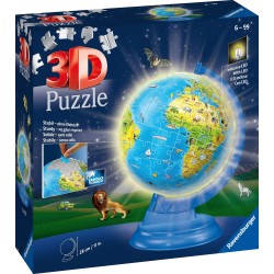 Ravensburger 3D Puzzle 180 Pcs Childrens Globe Night Edition 11288 4005556112883