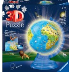 Ravensburger 3D Puzzle 180 Pcs Childrens Globe Night Edition 11288 4005556112883