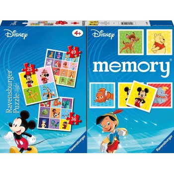 Ravensburger Memory + 3 Παζλ Disney 20985 4005556209859