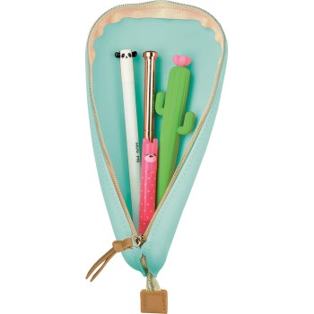 Legami Milano Soft Touch Cute Pencil Case 20X5 Cm, Aqua PCS0002 8051739306972