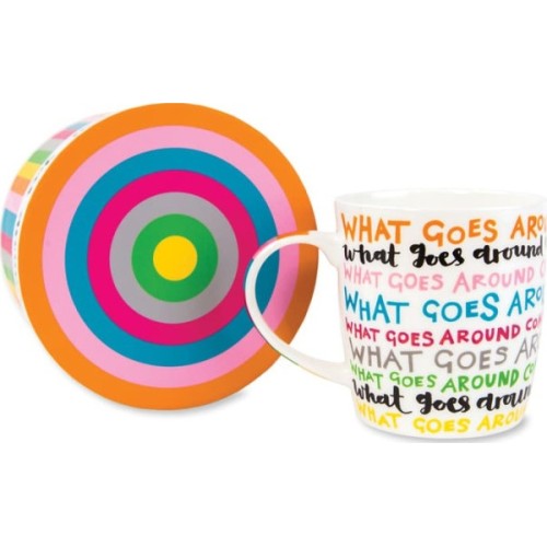 rachel ellen designs Mug08 What Goes Around Comes Around… Porcelain MUG08 5055040860805