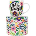 rachel ellen designs Κούπα R.E.D. Hello Beautiful! Floral Πορσελάνη MUG12 5055040860843