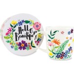 rachel ellen designs Κούπα R.E.D. Hello Beautiful! Floral Πορσελάνη MUG12 5055040860843