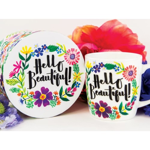 rachel ellen designs Κούπα R.E.D. Hello Beautiful! Floral Πορσελάνη MUG12 5055040860843