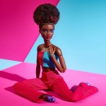 Mattel Barbie Looks Doll, Natural Black Hair, Color Block Outfit, Abdominal-Free Top And Impact Trousers HJW81 194735097340