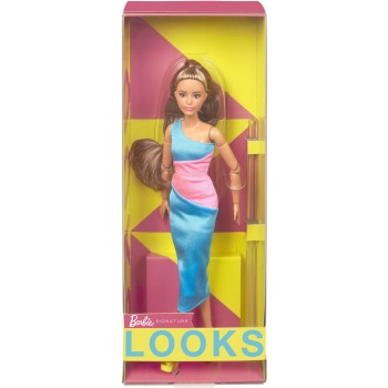 Mattel Barbie Looks- Pink and Blue Dress  HJW82 194735097128