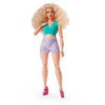 Mattel Barbie Looks Doll, Blond Curly Hair, Color Block Outfit With Belly Neckline HJW83 194735097364