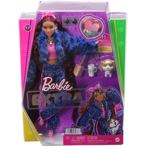 Mattel Λαμπάδα Barbie Extra - Blue Leopard Track Suit HHN09 