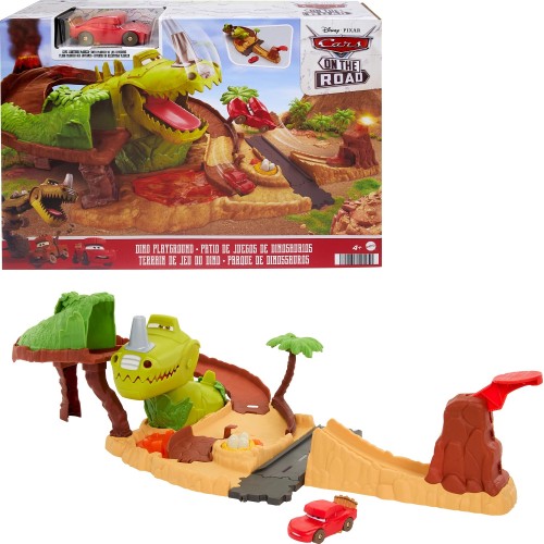 Mattel Λαμπάδα Disney Pixar Cars On The Road Σετ Παιχνιδιού Με Τυρανομισιόσαυρο Ρεξ HMD74 