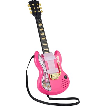 eKids Barbie Kids Guitar With Built-In Music And Whammy Bar, Musical Toy Guitar BE-632 092298956251