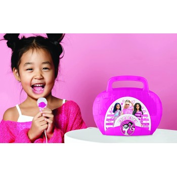 eKids Barbie Sing Along Karaoke Karaoke Boombox Για Παιδιά Με Μικρόφωνο, Ενσωματωμένη Μουσική BE-115 092298955858