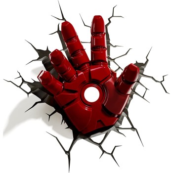 The Source Marvel Iron Man Hand 3D Nightlight Red 75195 816733840598