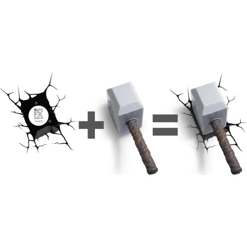 The Source Marvel Thor Hammer 3D LED Light Φωτιστικό  49464 816733002170