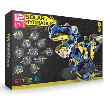 The Source Construct And Create 12 In 1 Solar Hydraulic Construction Kit 71510 5060512150520