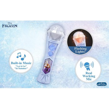 eKids Frozen 2 Sing Along Microphone And MP3 Karaoke With Flashing Lights FR-070 092298943480