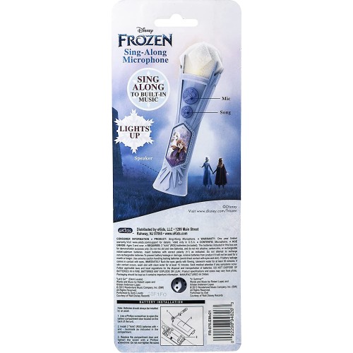 eKids Frozen 2 Sing Along Microphone And MP3 Karaoke With Flashing Lights FR-070 092298943480