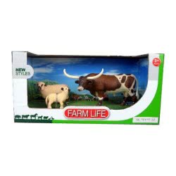 Toys-shop Choice Benteng Farm Life Ταύρος Με 2 Προβατάκια Σετ JZ042373 5202015423736