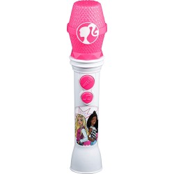 eKids Barbie Ασύρματο Μικρόφωνο Karaoke για παιδιά με ενσωματωμένη μουσική, φωτισμό, Sound Effects BE-070 092298955841