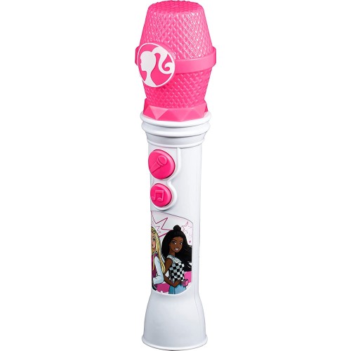 eKids Barbie Ασύρματο Μικρόφωνο Karaoke για παιδιά με ενσωματωμένη μουσική, φωτισμό, Sound Effects BE-070 092298955841