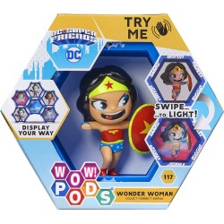 wow stuff Wow! Pods Wonder Woman - Official DC Comics Superhero Light-Up Bobble-Head DC-1005-03 5055394016866