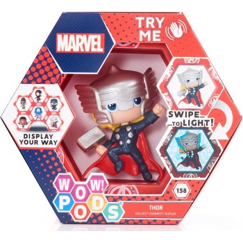 wow stuff Wow! Pods Avengers Collection - Thor | Superhero Light-Up Bobble-Head Figur MVL-1016-33 5055394021747