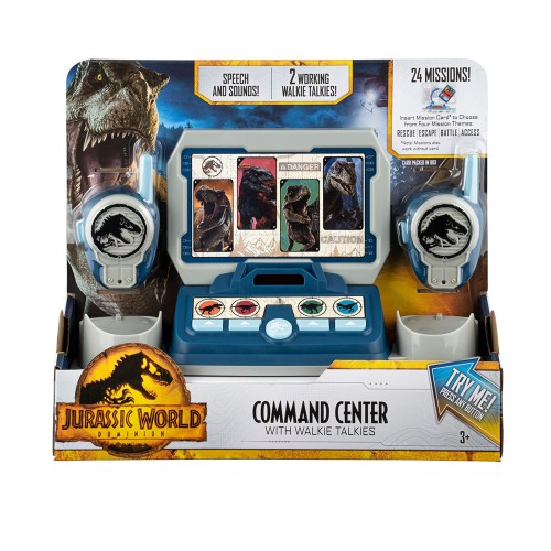 eKids Jurrasic World - Walkie Talkie Mission Command Center Σετ 2 Πομποδεκτών Με Βάση JW-216 092298938318
