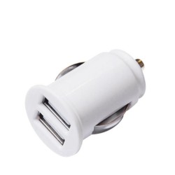 green mouse Double Car Charger 2.4A In White Color 002834 8719689554002