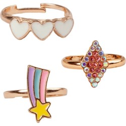 great pretenders Boutique Heart Star Rings, 3 Pcs 90203 771877902031
