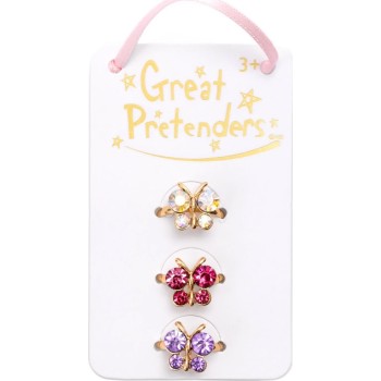 great pretenders Set 3Pc Butterfly Rings. 90206 771877902062