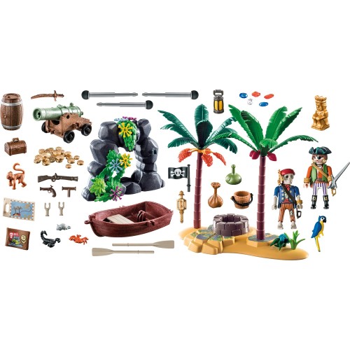 Playmobil Pirates Pirate Treasure Island With Rowboat 70962 4008789709622