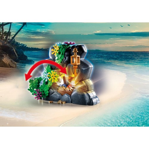 Playmobil Pirates Pirate Treasure Island With Rowboat 70962 4008789709622