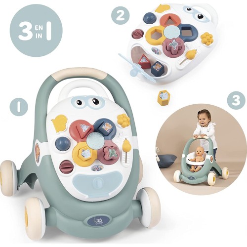 Smoby Little  Baby Walker By  – Detachable Activity Play Board – Babys First Doll 7600140304 3032161403045