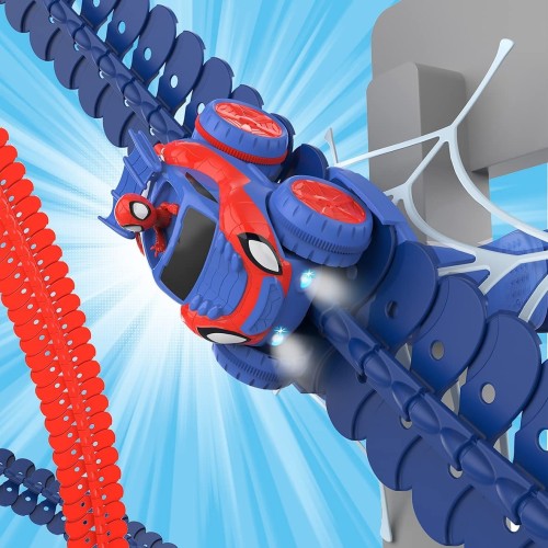 Smoby Toys - Spidey Flextreme Racing Track Set Blue Red - Flexible Childrens Race 180918 3032161809182