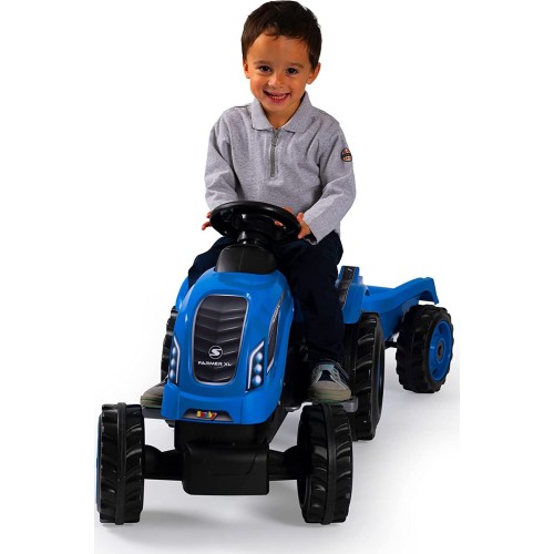 Smoby Farmer Tractor Xl Μπλε Τρακτέρ με Τρέιλερ 7/710129 3032167101297