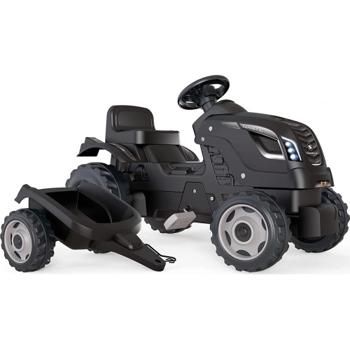 Smoby Farmer Xl Tractor Μαύρο Τρακτέρ με Τρέιλερ 7/710131 3032167101310