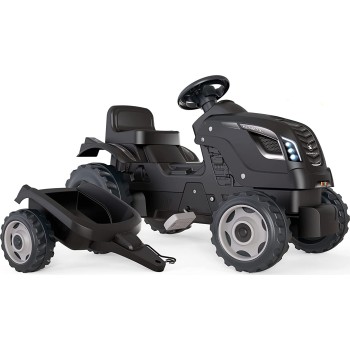 Smoby Farmer Xl Tractor Μαύρο Τρακτέρ με Τρέιλερ 7/710131 3032167101310