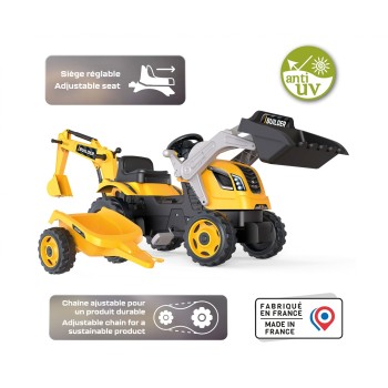 Smoby Tractor Builder Max Τρακτέρ με τρέιλερ και ρυθμιζόμενο κάθισμα 7/710304 3032167103048