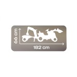 Smoby Tractor Builder Max Τρακτέρ με τρέιλερ και ρυθμιζόμενο κάθισμα 7/710304 3032167103048