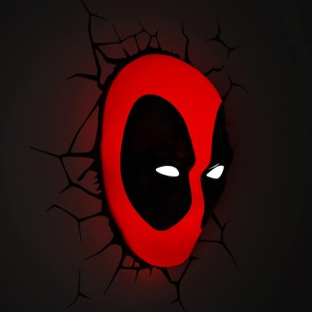 The Source 3D Light FX Marvel Deadpool Mask Light 3D Φωτιστικό Τοίχου 62267 816733021041