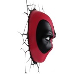 The Source Wholesale 20023 Marvel 3D Deco Light Deadpool,Plastic, Red-Black 62267 816733021041