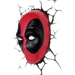 The Source Wholesale 20023 Marvel 3D Deco Light Deadpool,Plastic, Red-Black 62267 816733021041