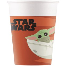 PROCOS Water Glasses Paper Star Wars Mandalorian Disney 200ml - 8pieces 093481 5201184934814