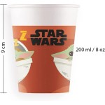 PROCOS Water Glasses Paper Star Wars Mandalorian Disney 200ml - 8pieces 093481 5201184934814