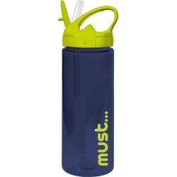 Diakakis imports 500Ml Plastic With Straw 6.5X21.5 4 Colors 000584545 5205698548321