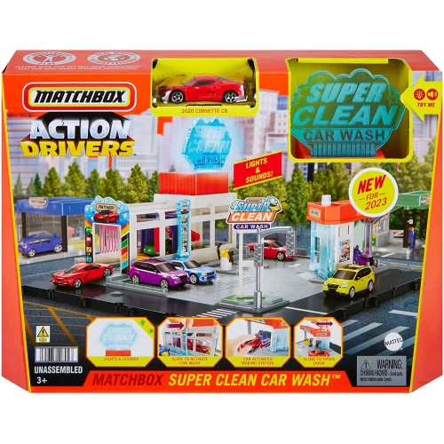 Mattel Action Drivers Μεγάλα Σετ Δράσης Super Clean Car Wash HBD74 / HNJ54 194735142033