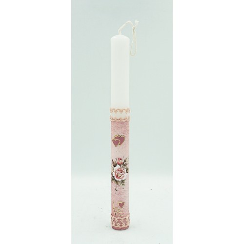 Λαμπάδες Decor Λαμπάδα Love Τριαντάφυλλο 23-917 5202200005266