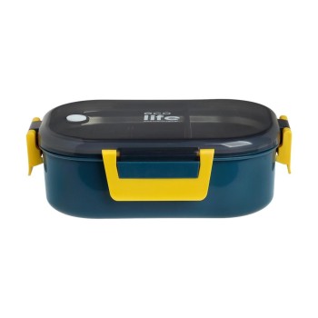 eco life Δοχείο Φαγητού με χώρισμα Μπλε 900ml 33-ΒΟ-9069 5208009001027